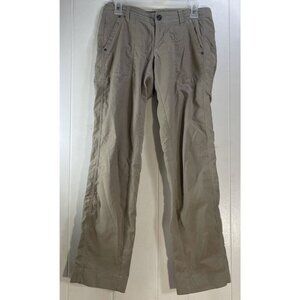 Kuhl Cargo Pants Womens Size 2 Reg Khaki Cotton Nylon Spandex Hiking